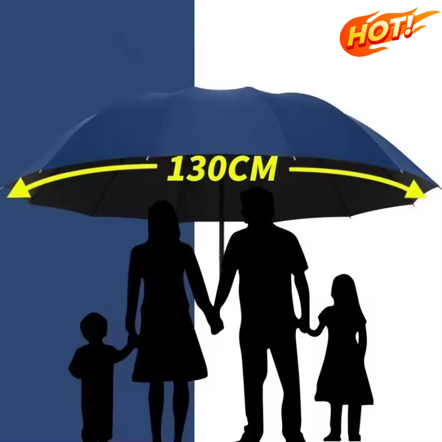 Golf Umbrella Large - 130cm Extra-large Folding Umbrella Heavy-duty Reinforced