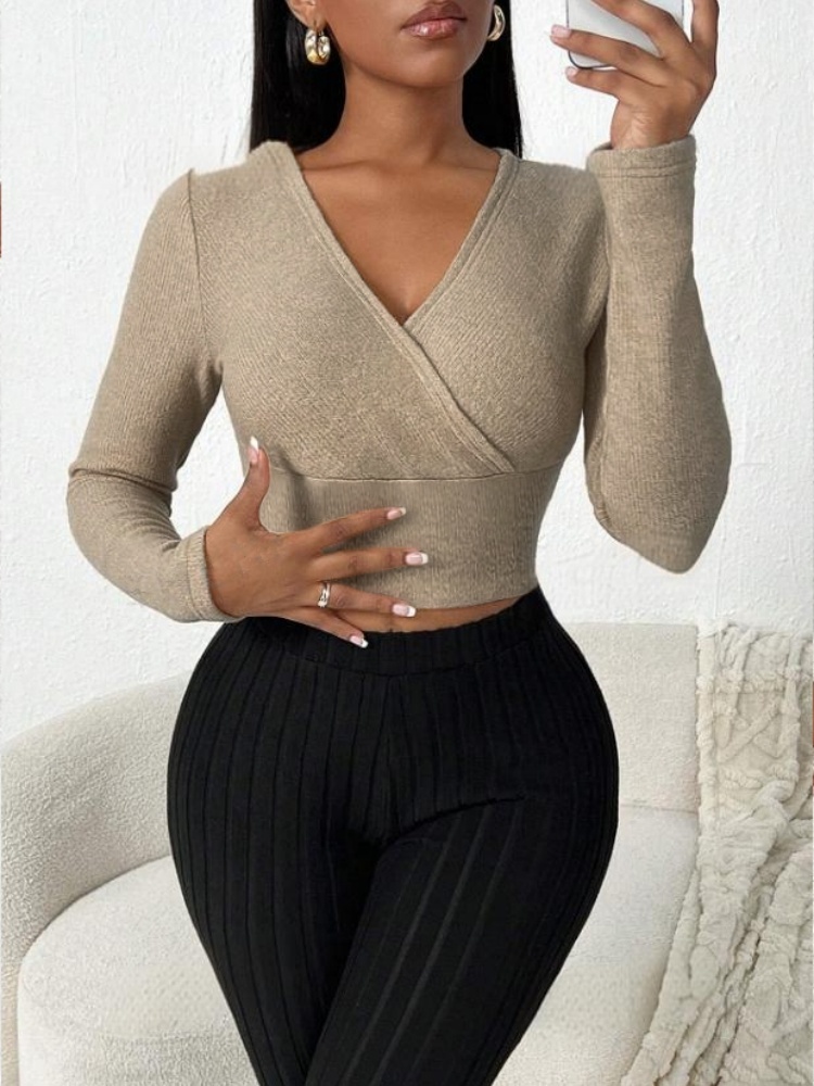 Women Long Sleeve Crop Top V N - Golf Tees review and price