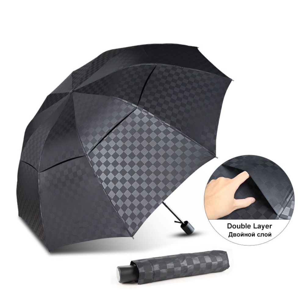 Double Layer Dark Grid Big Umb - Golf Umbrella Large review and price
